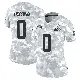 ＃0 Women's Tyron Herring Arctic Camo Limited Cleveland Browns 2024 Salute to Service Jersey