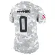 ＃0 Women's Tyron Herring Arctic Camo Limited Cleveland Browns 2024 Salute to Service Jersey
