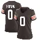 ＃0 Women's Tyron Herring Brown Game Cleveland Browns Team Color Jersey