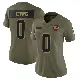 ＃0 Women's Tyron Herring Olive Limited Cleveland Browns 2025 Salute to Service Jersey