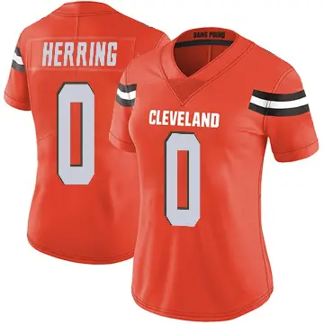 ＃0 Women's Tyron Herring Orange Limited Cleveland Browns Alternate Vapor Untouchable Jersey