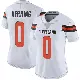 ＃0 Women's Tyron Herring White Limited Cleveland Browns Vapor Untouchable Jersey