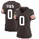 ＃0 Women's Wesley French Brown Game Cleveland Browns Team Color Jersey