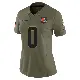 ＃0 Women's Wesley French Olive Limited Cleveland Browns 2025 Salute to Service Jersey