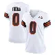 ＃0 Women's Wesley French White Game Cleveland Browns 1946 Collection Alternate Jersey
