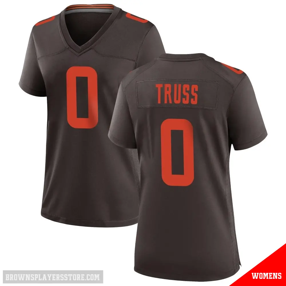 ＃0 Women's Xavier Truss Brown Game Cleveland Browns Alternate Jersey