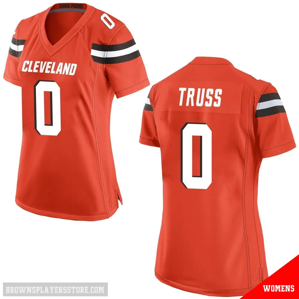 ＃0 Women's Xavier Truss Orange Game Cleveland Browns Alternate Jersey