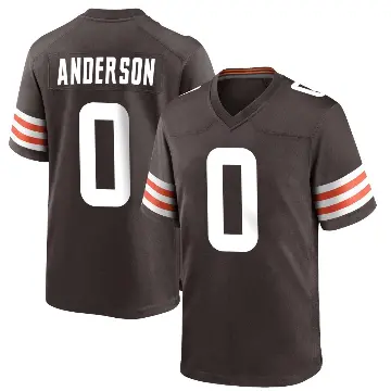 ＃0 Youth Aaron Anderson Brown Game Cleveland Browns Team Color Jersey
