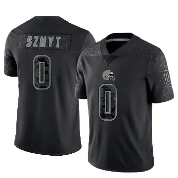 ＃0 Youth Andre Szmyt Black Limited Cleveland Browns Reflective Jersey