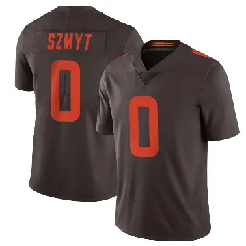 ＃0 Youth Andre Szmyt Brown Limited Cleveland Browns Vapor Alternate Jersey