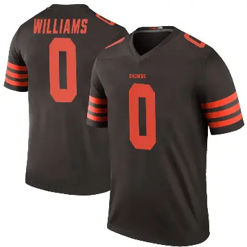 ＃0 Youth Bucky Williams Brown Legend Cleveland Browns Color Rush Jersey