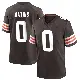 ＃0 Youth Damarri Mathis Brown Game Cleveland Browns Team Color Jersey