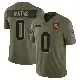 ＃0 Youth Damarri Mathis Olive Limited Cleveland Browns 2025 Salute to Service Jersey