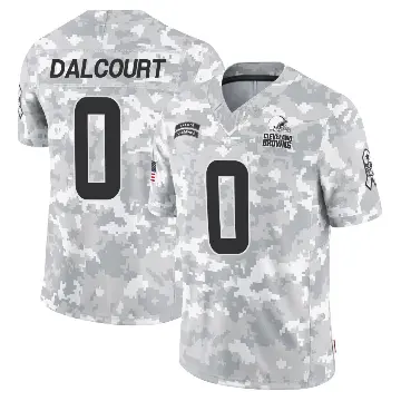 ＃0 Youth Darrian Dalcourt Arctic Camo Limited Cleveland Browns 2024 Salute to Service Jersey