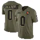 ＃0 Youth Darrian Dalcourt Olive Limited Cleveland Browns 2025 Salute to Service Jersey