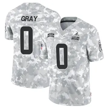 ＃0 Youth Eric Gray Arctic Camo Limited Cleveland Browns 2024 Salute to Service Jersey