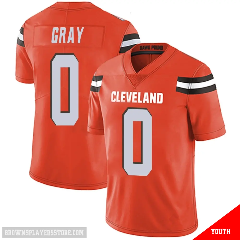 ＃0 Youth Eric Gray Orange Limited Cleveland Browns Alternate Vapor Untouchable Jersey
