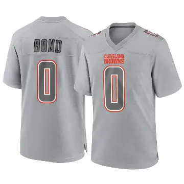 ＃0 Youth Isaiah Bond Gray Game Cleveland Browns Atmosphere Fashion Jersey
