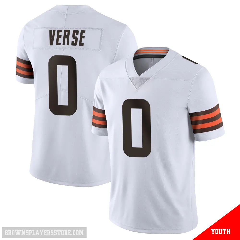 ＃0 Youth Jared Verse White Limited Cleveland Browns Vapor Untouchable Jersey