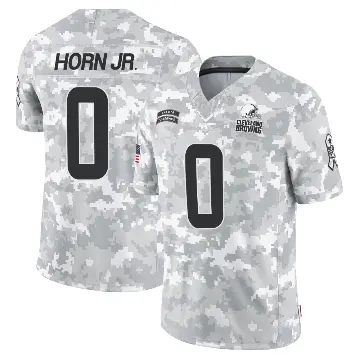 ＃0 Youth Jimmy Horn Jr. Arctic Camo Limited Cleveland Browns 2024 Salute to Service Jersey