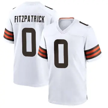 ＃0 Youth John FitzPatrick White Game Cleveland Browns Jersey
