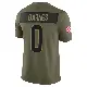 ＃0 Youth Krys Barnes Olive Limited Cleveland Browns 2025 Salute to Service Jersey