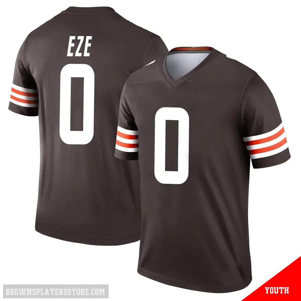 ＃0 Youth Obinna Eze Brown Legend Cleveland Browns Jersey