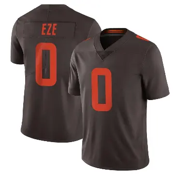 ＃0 Youth Obinna Eze Brown Limited Cleveland Browns Vapor Alternate Jersey