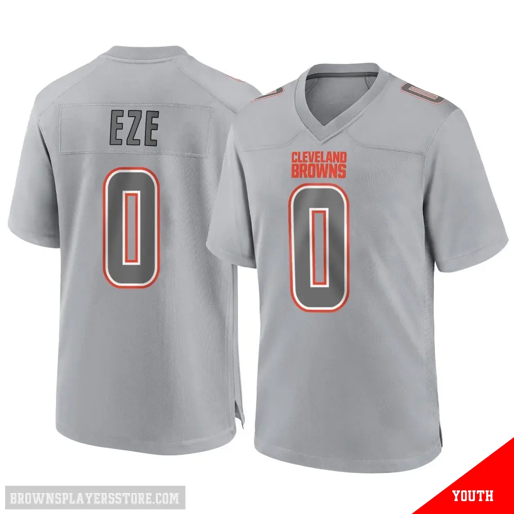 ＃0 Youth Obinna Eze Gray Game Cleveland Browns Atmosphere Fashion Jersey