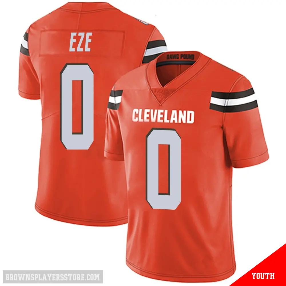 ＃0 Youth Obinna Eze Orange Limited Cleveland Browns Alternate Vapor Untouchable Jersey