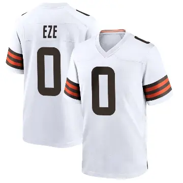 ＃0 Youth Obinna Eze White Game Cleveland Browns Jersey