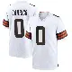 ＃0 Youth Reid Carrico White Game Cleveland Browns Jersey