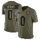 ＃0 Youth Tyron Herring Olive Limited Cleveland Browns 2025 Salute to Service Jersey