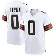 ＃0 Youth Wesley French White Game Cleveland Browns Jersey