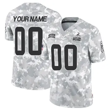 ＃00 Men's Custom Arctic Camo Limited Cleveland Browns 2024 Salute to Service Jersey