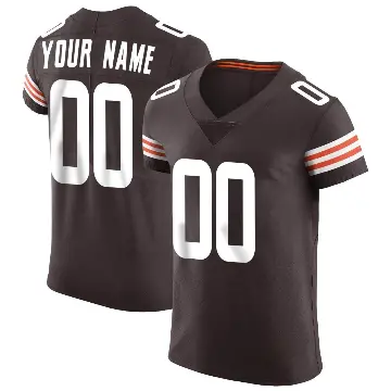 ＃00 Men's Custom Brown Elite Cleveland Browns Vapor Jersey