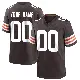 ＃00 Men's Custom Brown Game Cleveland Browns Team Color Jersey