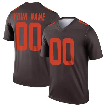 ＃00 Men's Custom Brown Legend Cleveland Browns Alternate Jersey