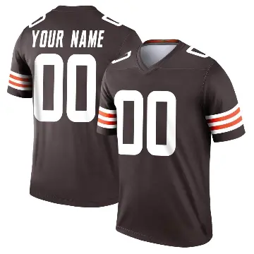 ＃00 Men's Custom Brown Legend Cleveland Browns Jersey