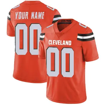 ＃00 Men's Custom Orange Limited Cleveland Browns Alternate Vapor Untouchable Jersey