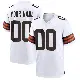 ＃00 Men's Custom White Game Cleveland Browns Jersey