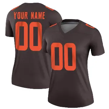＃00 Women's Custom Brown Legend Cleveland Browns Alternate Jersey