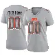 ＃00 Women's Custom Gray Game Cleveland Browns Atmosphere Fashion Jersey
