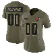 ＃00 Women's Custom Olive Limited Cleveland Browns 2025 Salute to Service Jersey