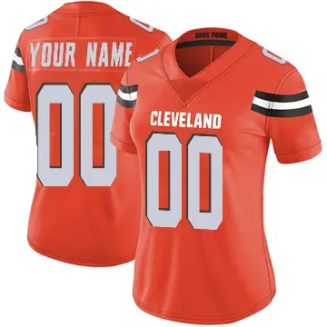 ＃00 Women's Custom Orange Limited Cleveland Browns Alternate Vapor Untouchable Jersey