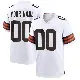 ＃00 Youth Custom White Game Cleveland Browns Jersey
