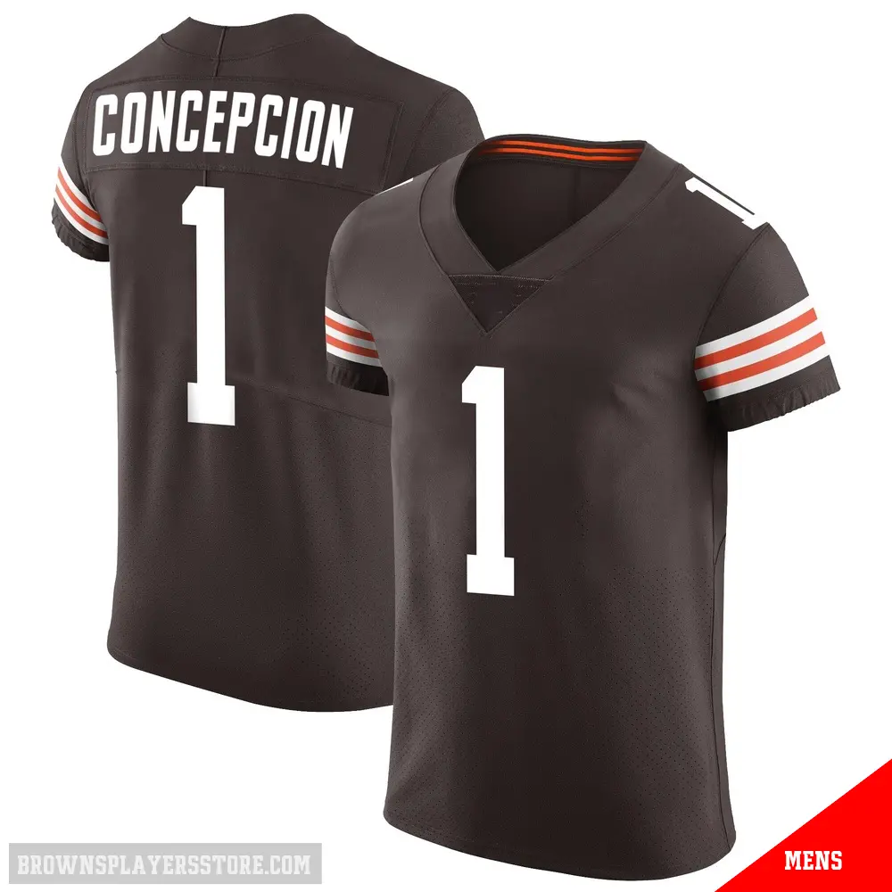 ＃1 Men's KC Concepcion Brown Elite Cleveland Browns Vapor Jersey