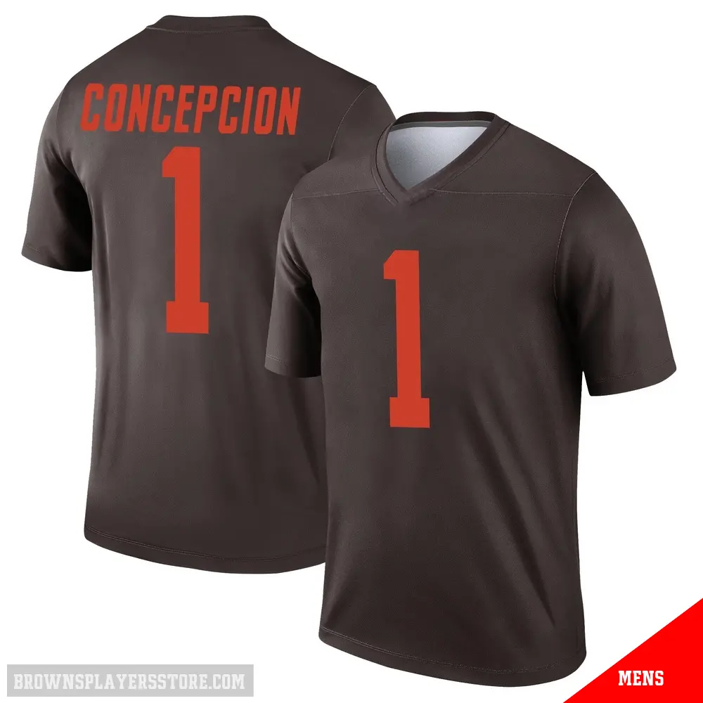 ＃1 Men's KC Concepcion Brown Legend Cleveland Browns Alternate Jersey