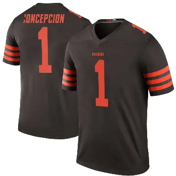 ＃1 Men's KC Concepcion Brown Legend Cleveland Browns Color Rush Jersey