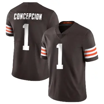 ＃1 Men's KC Concepcion Brown Limited Cleveland Browns Team Color Vapor Untouchable Jersey